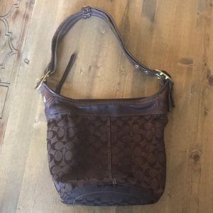 Stunning dark brown coach bag